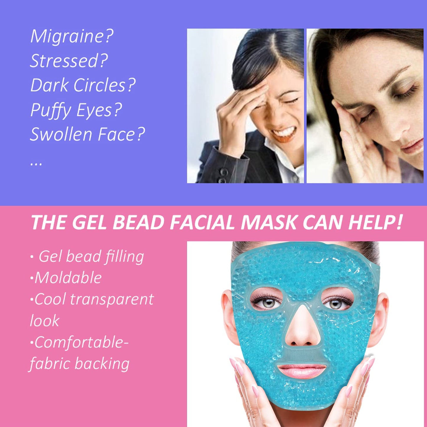 Heiße und kalte Gelperlen-Gesichtsmaske